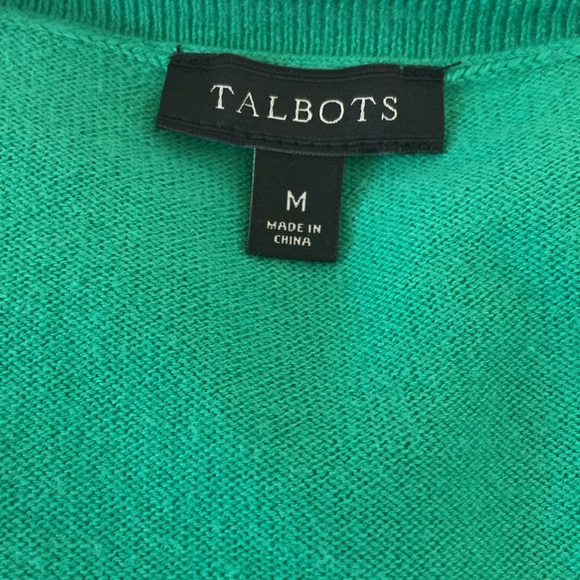 Talbots green fish sweater womens size Medium - Picture 5 of 7